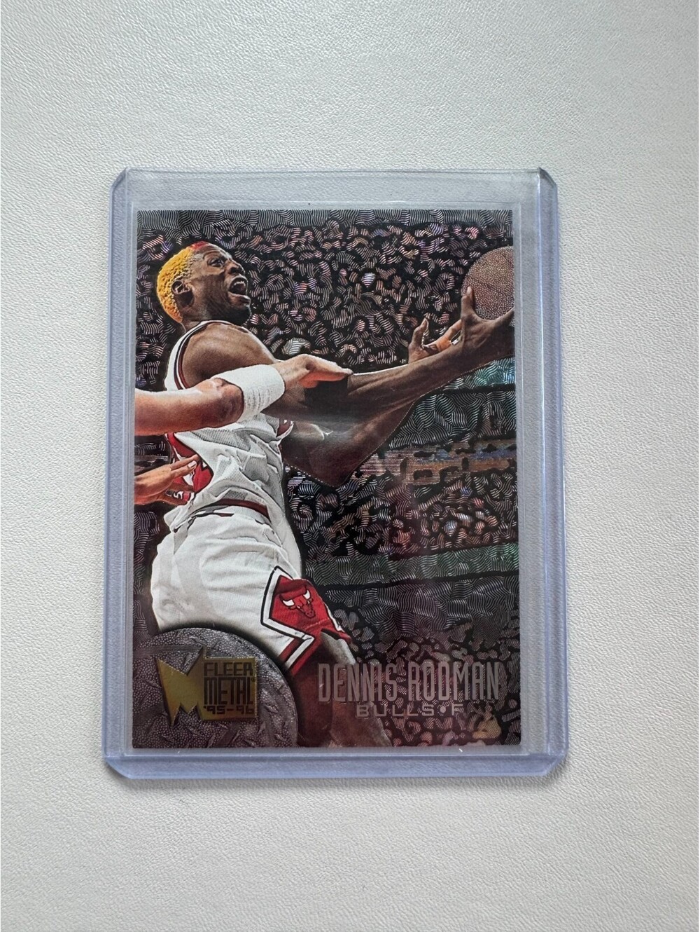 1995 - 1996 Fleer Metal Dennis Rodman #134 Chicago Bulls Hall of Fame Skybox NBA